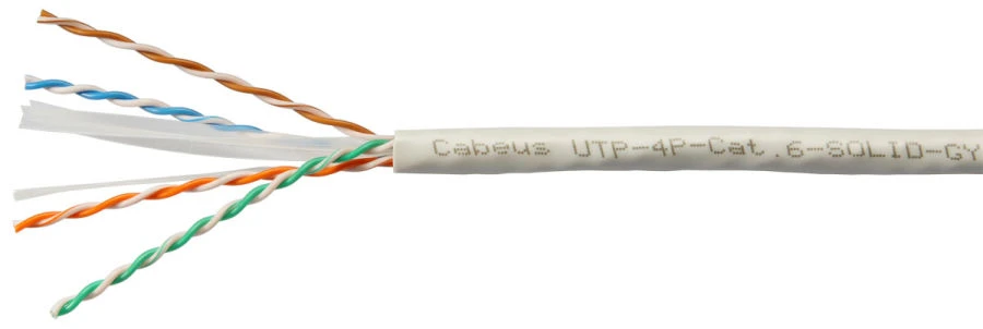 كابل اتصالات متماثل لأنظمة النقل الرقمية Cabeus CAT 6 U/UTP