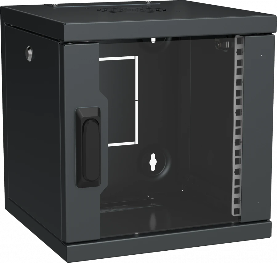 ITK LINEA WS Wall Cabinet 10" 6U 320x310mm with Glass Door Black