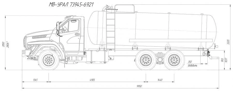 شاحنة صهريج فراغي MB/MVS 4671R1-40 على هيكل أورال 73945-01