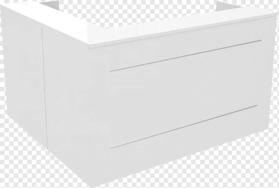 Wooden Office Reception Desk with Monitor and CPU Stand Partition