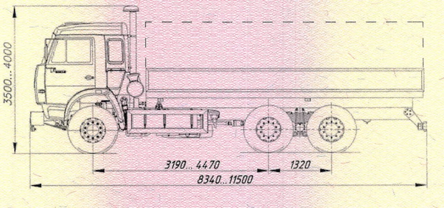 Special Truck on KAMAZ Chassis 65115-50, Model GIRD 5849DF