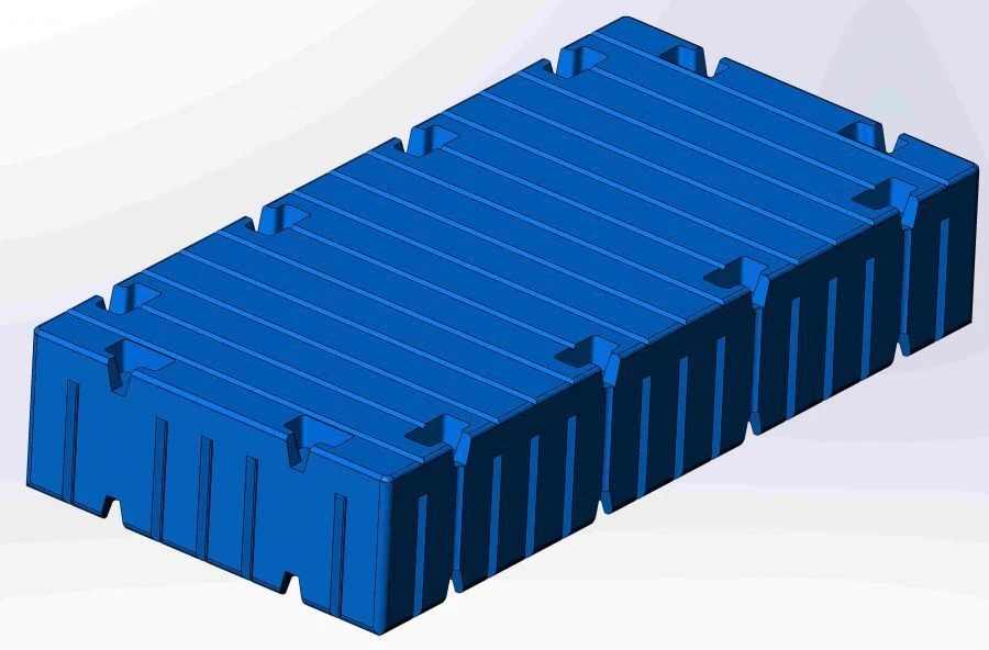Modular Plastic Pontoon 2000x1000x400 mm