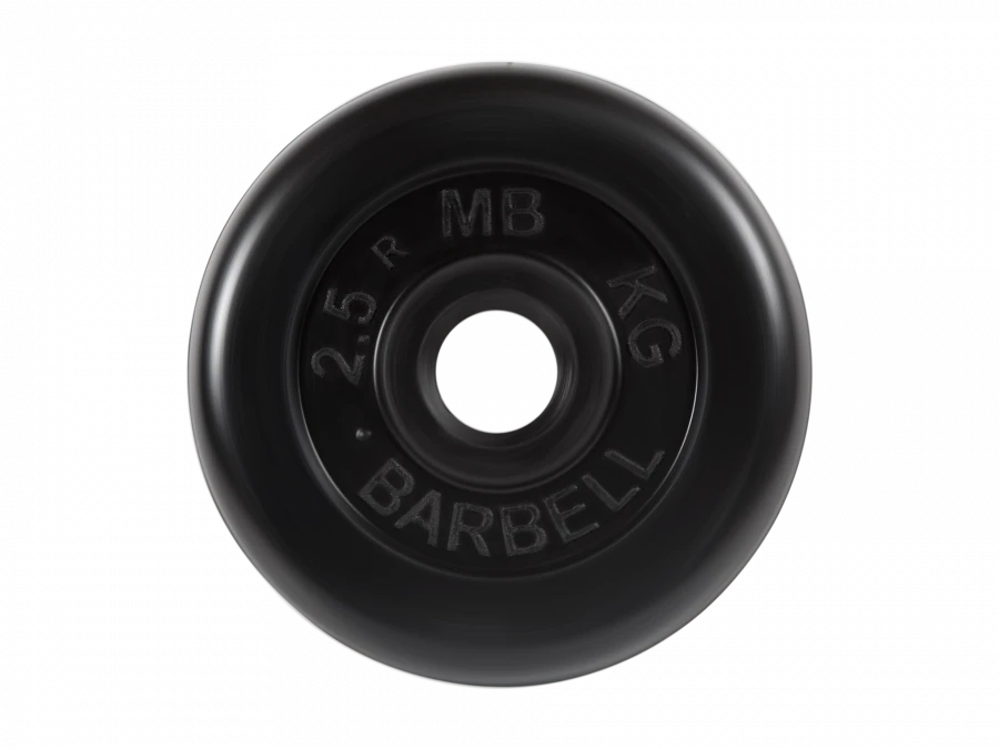 Rubber-Coated Standard Disc, Black, 26mm, 2.5 kg - MB-PltB26-2.5