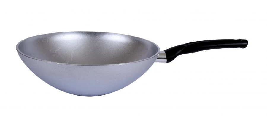 Classic Wok Pan 280/95mm Uncoated Aluminum by Kukmara