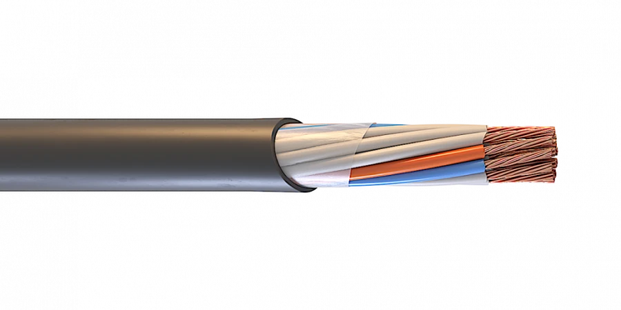 كابلات التحكم بالعزل من البولي إيثيلين، غلاف من البلاستيك PVC - KUPV