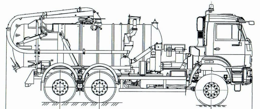 آلة شفط كود-507A-3 لإدارة النفايات