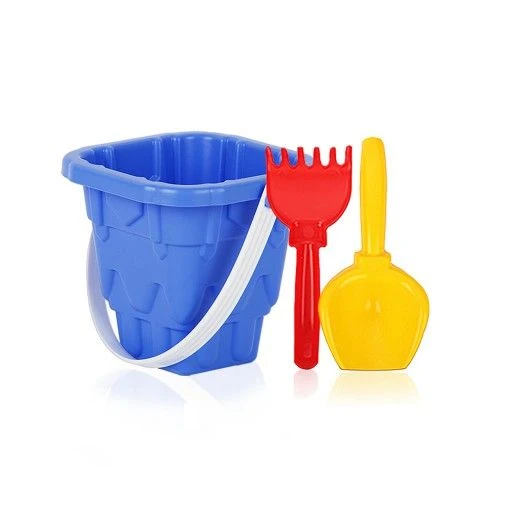 Children's Sand Play Set "Tower" 3 pcs (Tower Bucket, 15cm Rake, 16cm Shovel)