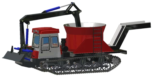 جرار TGU-6U مع معدات سحق ثابتة ومناولة