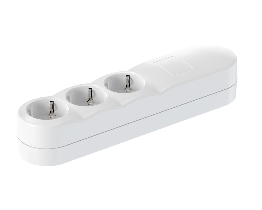 Caduceus Aling Extension Socket 3x16A 3.6kW 250V White, Art. 443.0