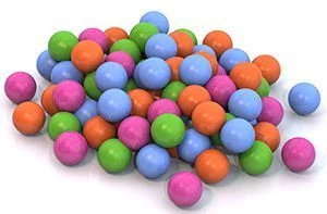 Inflatable Balls 8 cm Diameter (100 pcs in Net)