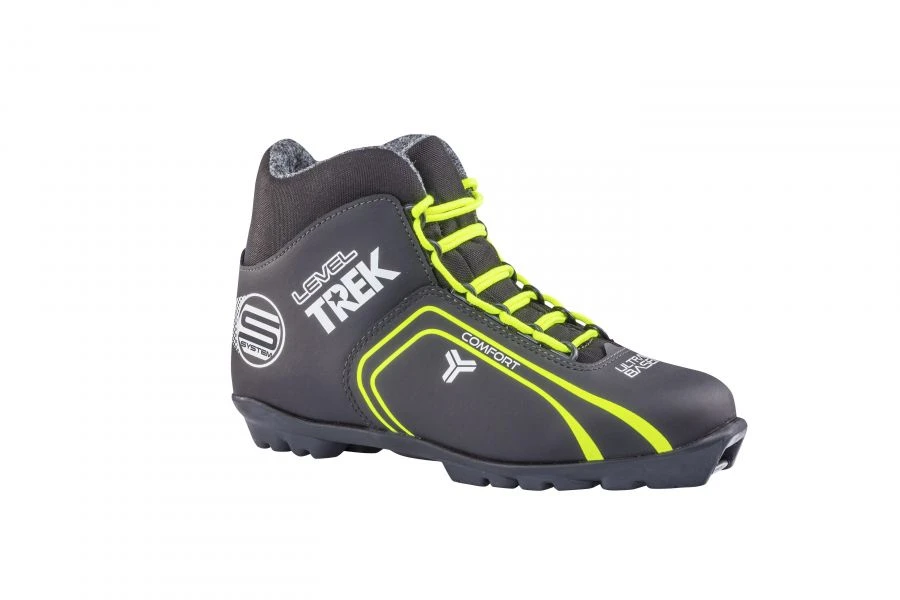 حذاء تزلج TREK Level1 أسود (شعار ليموني نيون) حجم S