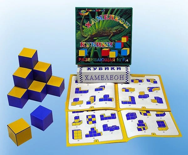 Chameleon Building Blocks for Kids - 12 Colorful Cubes
