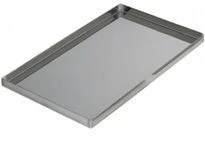 Flat Baking Tray with Four Folded Edges, Stainless Steel