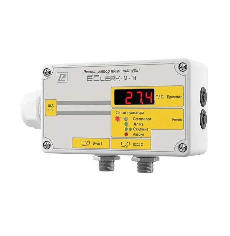 جهاز تسجيل درجة الحرارة المستقل EClerk-M-11-2Pt-G3-HP