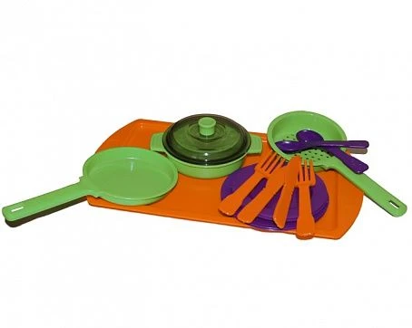 طقم مطبخ ملون للأطفال 15 قطعة