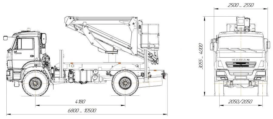 مركبة مزودة بروافع ومنصات عمل R180T، BA180T - 57590N