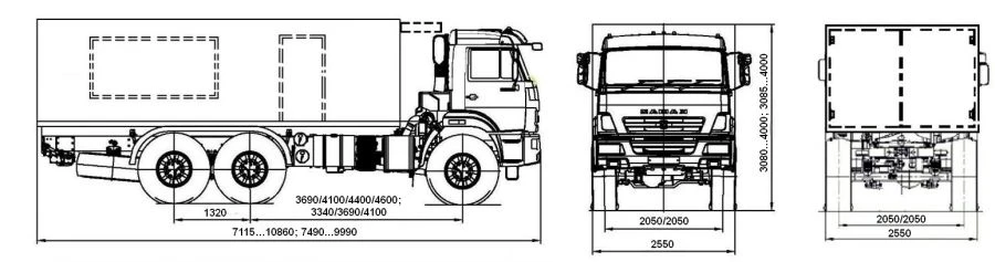 Special vehicles equipped with refrigeration and heating system model 1714