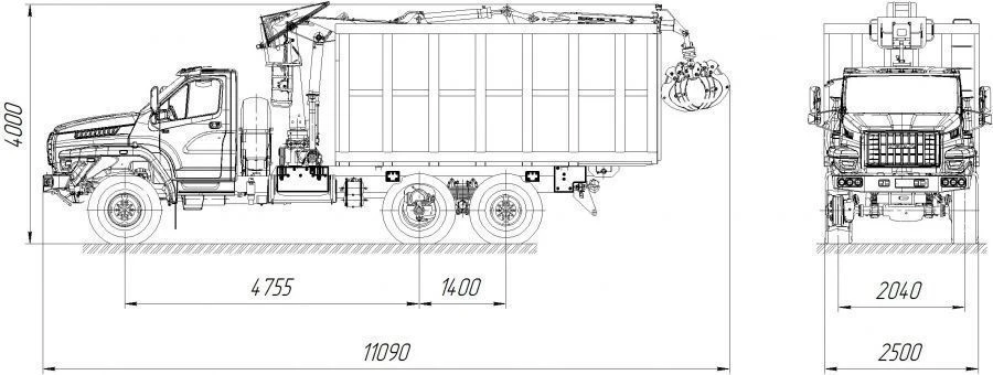 Special Truck with Crane VM10L74M for Metal Transport, Model 5908RH