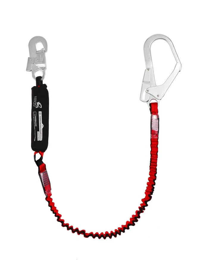 Elastic Single Unregulated Lanyard with Shock Absorber aE12