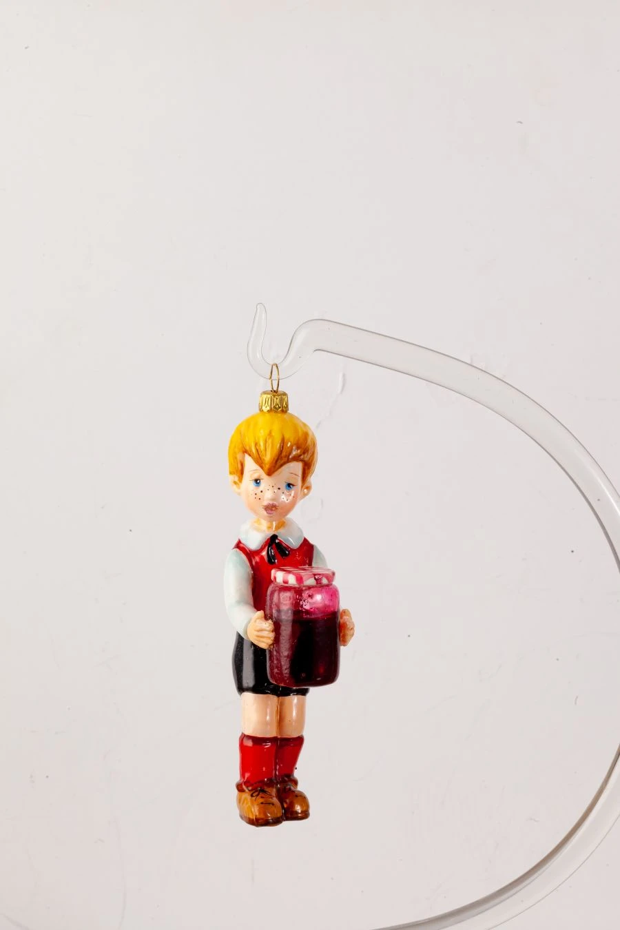 Handmade Glass Christmas Ornament "Baby with Jam
