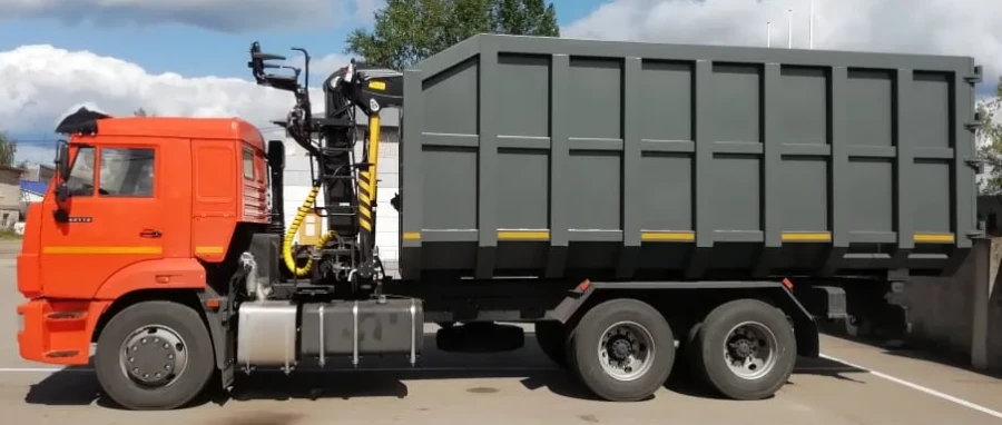 Metal Transport Truck with Crane (Inman IM150N, IM320) Model 336975 on KAMAZ-65115-50/A5/RR/RS