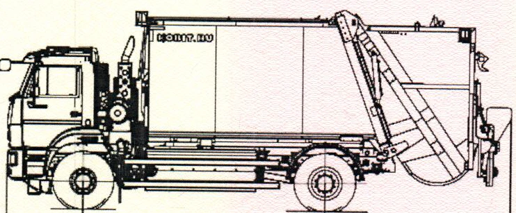 شاحنة نقل القمامة الخلفية Presko 17 (KBR-P17KG)