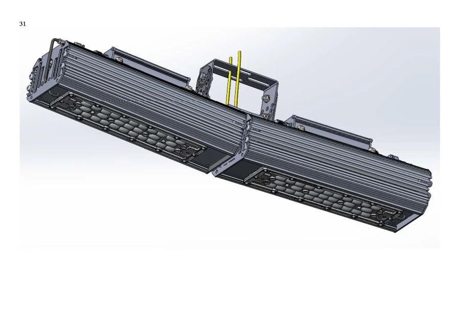 ضوء LED تصميم صناعي "MTM IoT" سلسلة كويبيك 100 وحدتان