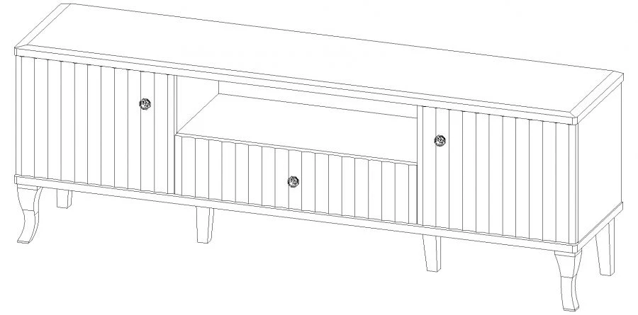 Buongiorno TV Stand Furniture Set Art. T507 S01