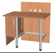 مكتب كمبيوتر 1015x660x1200 مم مع دعائم معدنية وحواف PVC