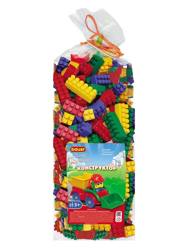 Bauer Classic Junior Building Blocks Toy Set - 325 Pieces (Bag)