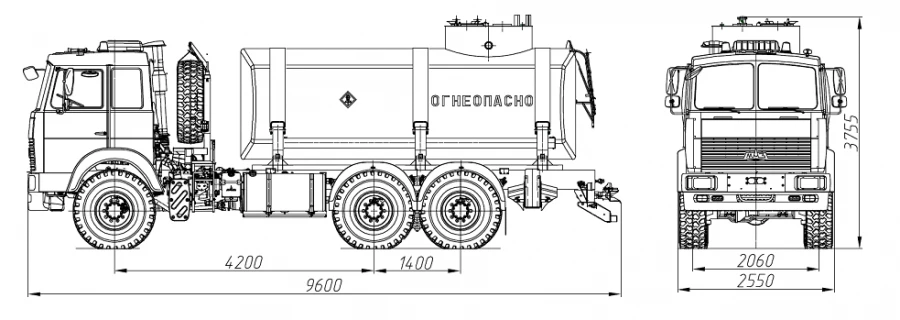 Fuel Dispensing Truck ATZ 4680G7-11 on MAZ 6317F5, 6317F9 Chassis