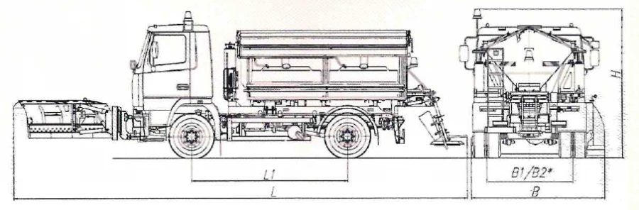 آلة صيانة الطرق مع معدات شتوية طراز MK-3531-01