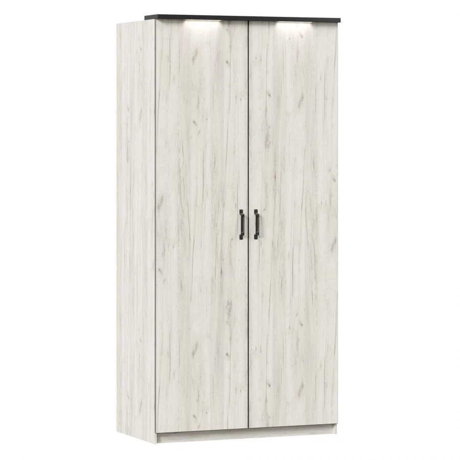 Two-Door Wardrobe (Techno LD.678130.000) - Oak/Black