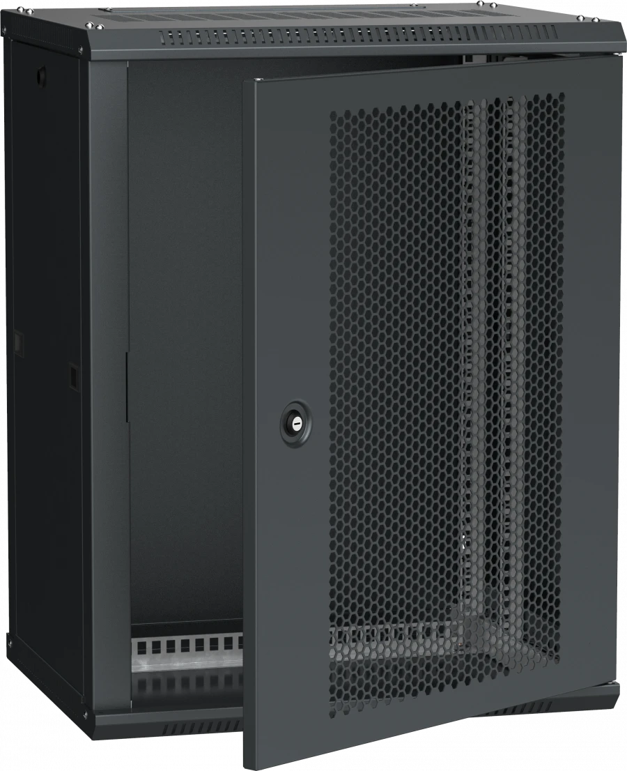 LINEA W 12U Wall-Mounted Cabinet 600x450mm Perforated Door, RAL9005