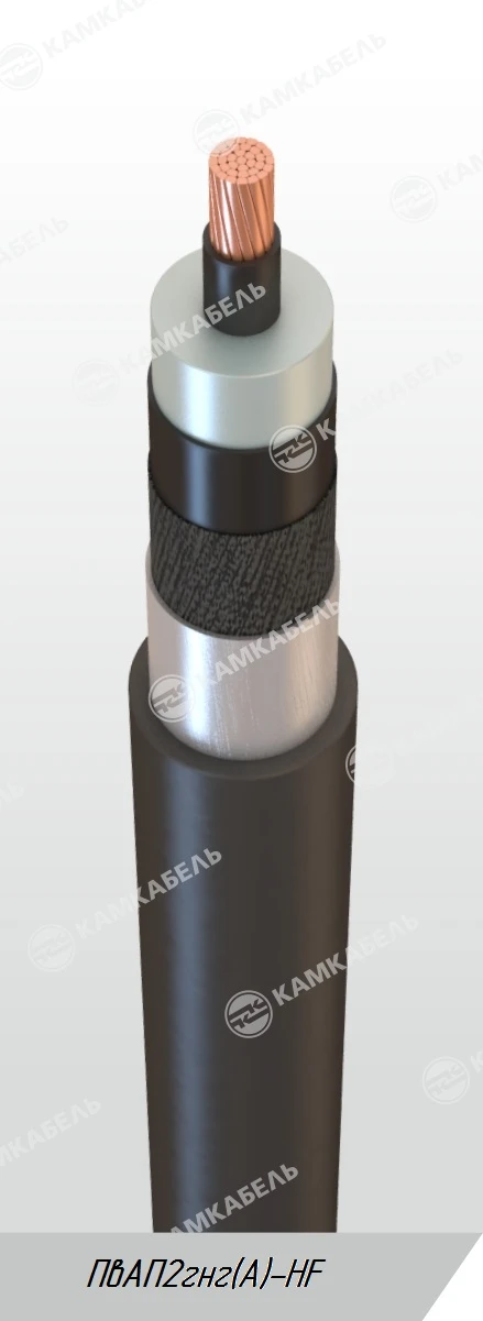 Power Cable with Copper Conductor and Cross-Linked Polyethylene Insulation, 64/110 kV, PвАП2гнг(А)-HF
