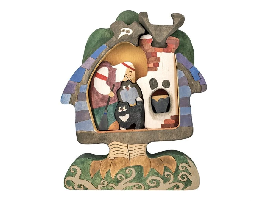 Wooden Puzzle "Baba Yaga in a Hut" 08033K
