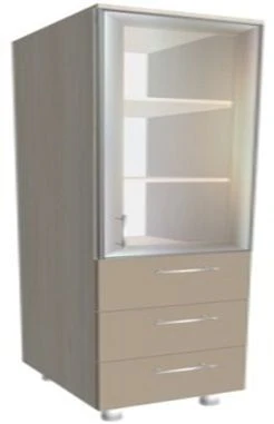 Medical Cabinet KSSHm 1-03 - Two-Level with Glass Doors