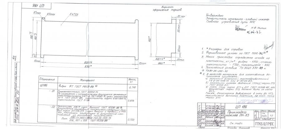 حشوة PN-65 السفلية لسكك R-65 CP 186-02 (392-001)