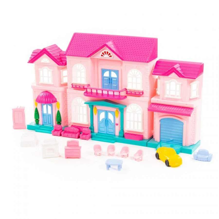 بيت الدمى "صوفيا" مع مجموعة أثاث وسيارة (14 قطعة)