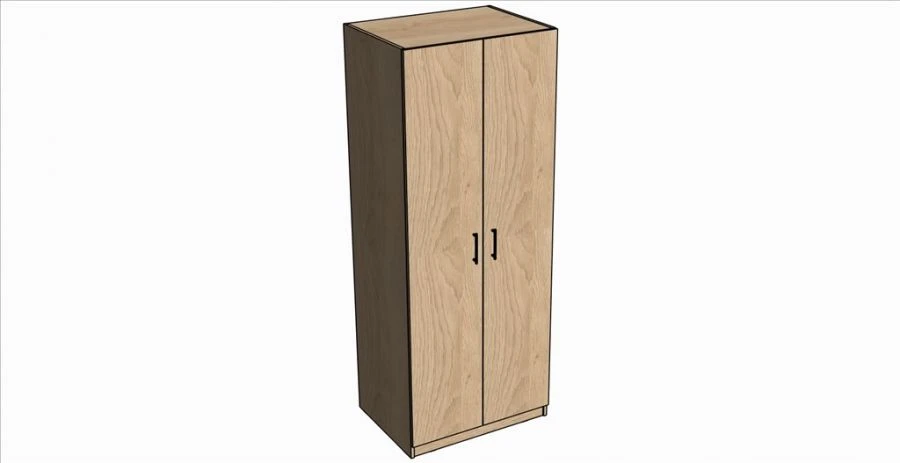 Double-Door Wardrobe with Shelves "Rona/Ilga", 800x2050x600