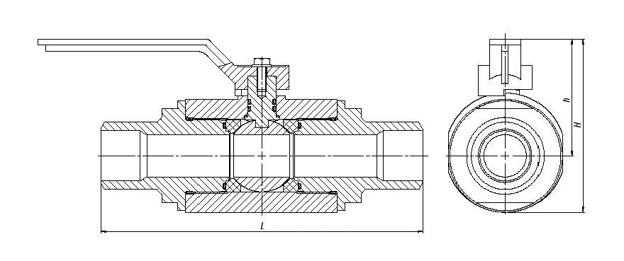Ball Valve for Welding KSH DN 6-1400 PN 1.6-25 MPa