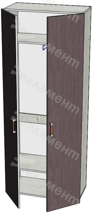 Clothes Cabinet V2 300 - Dimensions: 2500x300x1200 mm (W x D x H)