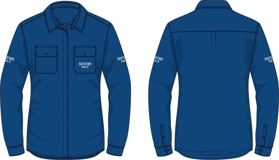 Women's Flame-Resistant Shirt Jacket for Thermal Protection by Gazprom Neft - 7 cal/cm2 Energy Level