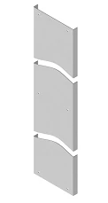Power Supply Feed Column Cover SPPKL 900x12mm Stainless Steel AISI