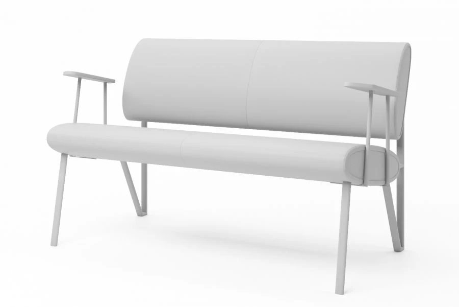 Ergonomic L26 Series Soft Sofa with Wooden Frame L26-2S3