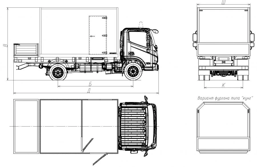 Diesel Cargo Truck for Hazardous Materials Transport, Model 47951P-2