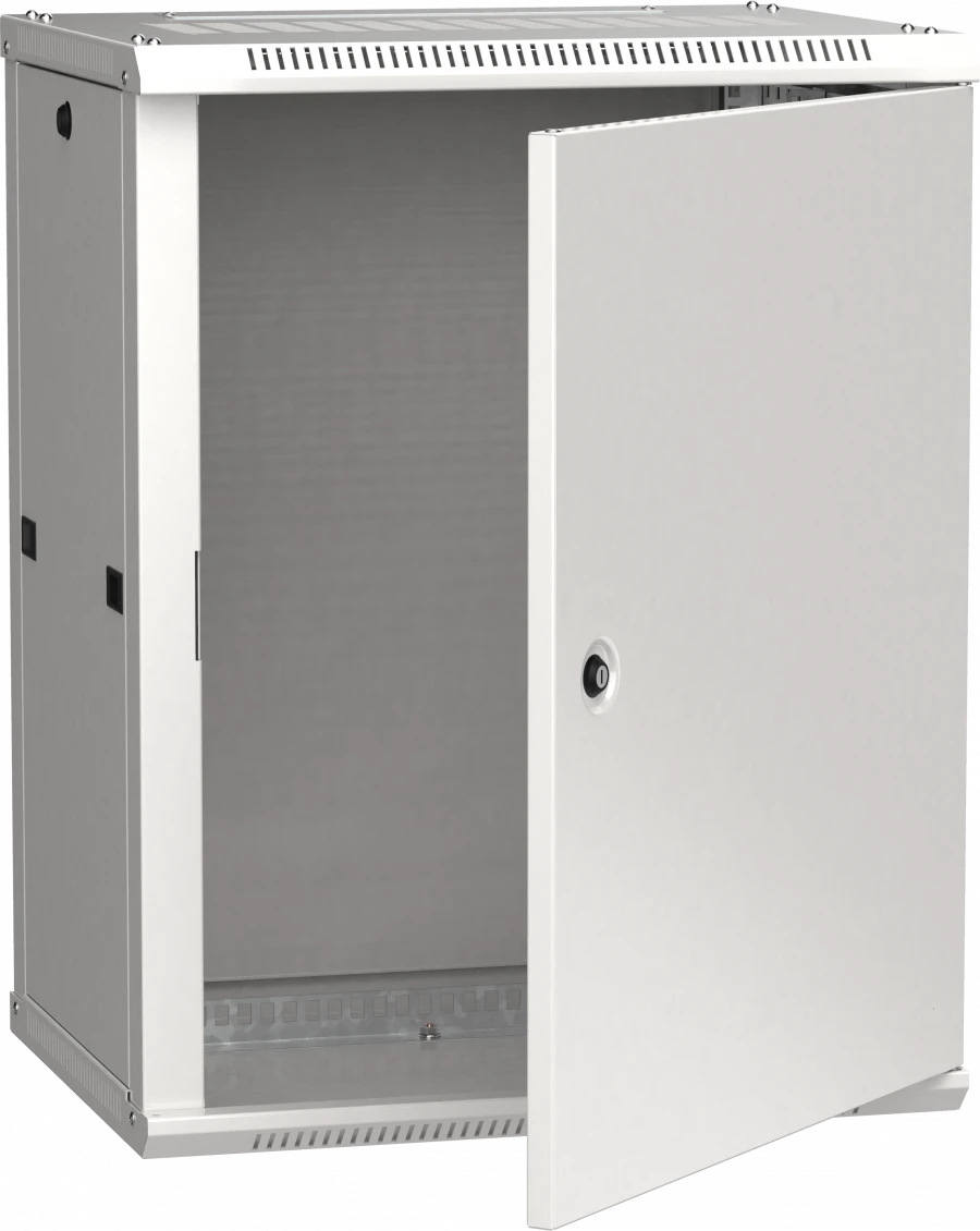 خزانة LINEA W 15U 600x450 مم باب معدني، RAL7035