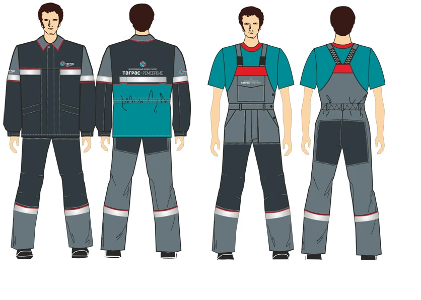Men’s Protective Suit (Jacket, Pants, Headgear) for Industrial Contaminants and Mechanical Impact