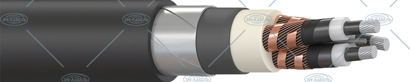 Medium Voltage Power Cable AПвБПг with Aluminum Conductors
