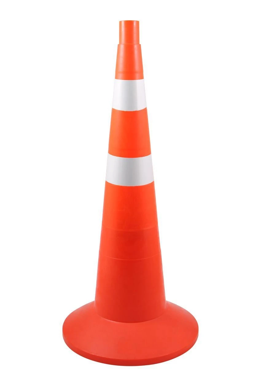 Flexible Cone Signal 750 mm with Weight and 2 White Reflective Stripes KС-3.8.0